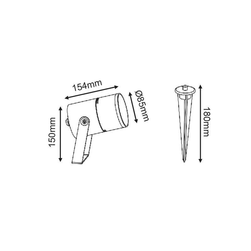 Led Cob Spot Luminaire 9W 300Lm 15-50° 230V Ac 3.000K Dark Grey Cri80 Ip65 30.000Hrs - Image 4