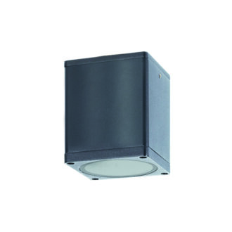 Gu10 Square Ceiling Luminaire 230V Ac Dark Grey Ip65 Gu10 Max.35W