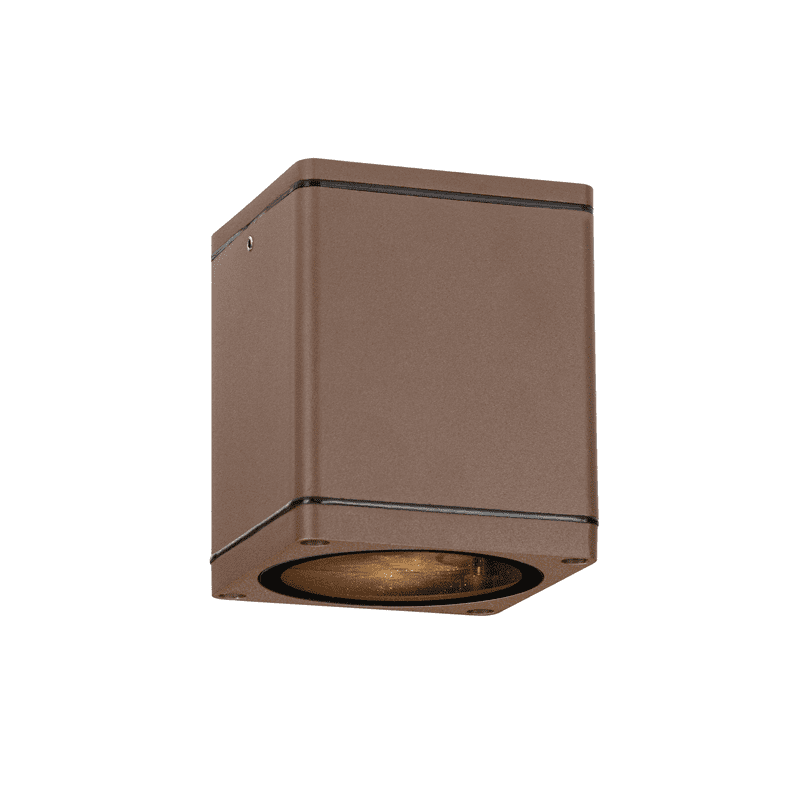 Gu10 Square Ceiling Luminaire 230V Ac Rusty Ip65 Gu10 Max.35W