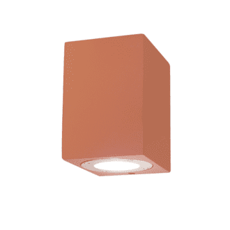 Τετραγωνο Επιτοιχο Φωτιστικο Ip65 Gu10 Τερακοτα Τσιμεντο