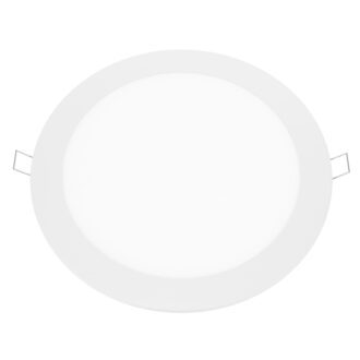 Λευκο Στρογγυλο Led Πανελ Χωνευτο 18W 3000K 1700Lm Φ220Mm 230V Ac Ra80