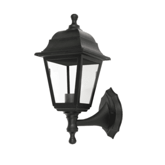 4S Plastic Wall Garden Black Luminaire E27 Ip44