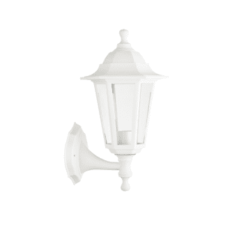 6S Plastic Wall Garden White Luminaire E27 Ip44