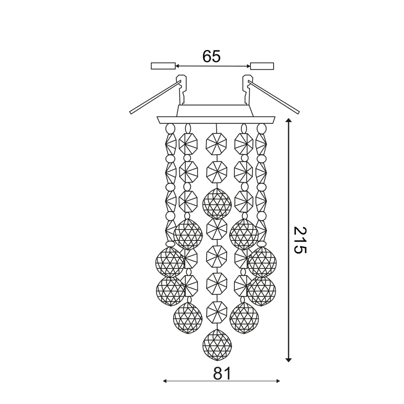 Σποτ Mr16 Με Κρυσταλλα 230X90Mm Moria - Image 2