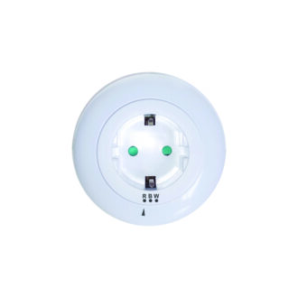 Led Λαμπακι Νυκτοσ 0,5W Με Πριζα Σουκο,Αισθητηρα,Λευκο/Μπλε/Κοκκινο Φωσ,Λευκο Πλαστικο 230V Ip20