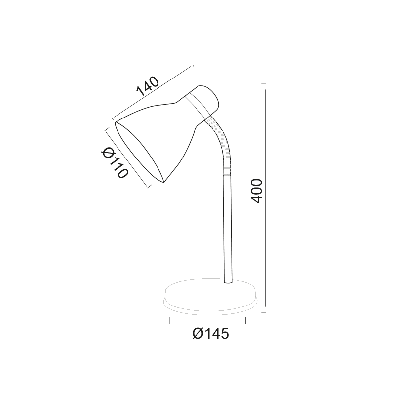 Πορτατιφ Ε27 40W Γκρι Maui - Image 2