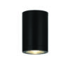 Gu10  Round Ceiling Luminaire 230V Ac Matt Black Ip65 Gu10 Max.7W