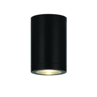 Gu10  Round Ceiling Luminaire 230V Ac Matt Black Ip65 Gu10 Max.7W