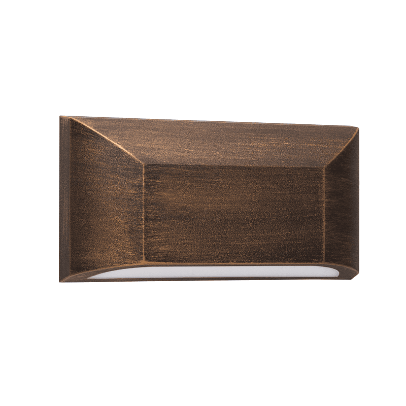 Led Wall Rectangle Luminaire Rust 230V Ac Ip65 6W 3000K 350Lm Ra80