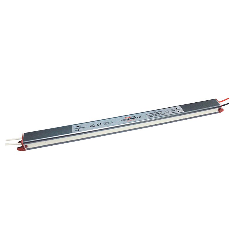 Linear Metal Cv Led Driver 36W 230V Ac-12V Dc 3A Ip67 With Cables