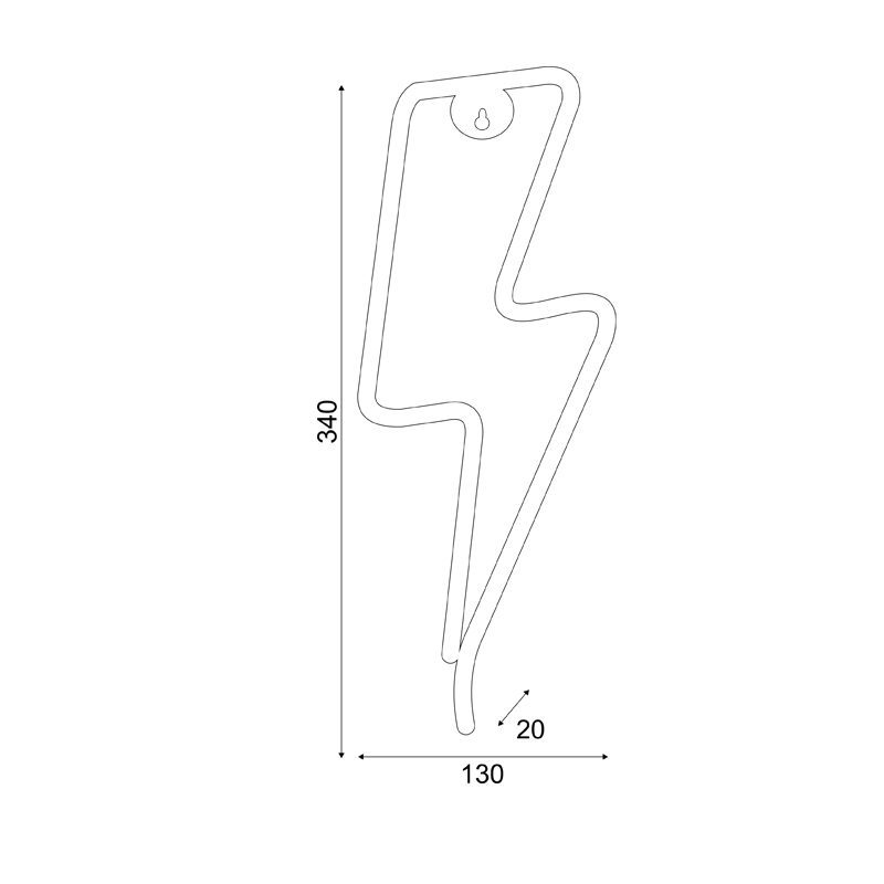 Αστραπη, 98 Neon Led Λαμπακια Με Μπαταρια (3Xaa)/Usb, Ww, Ip20, 34X2X13Cm - Image 2