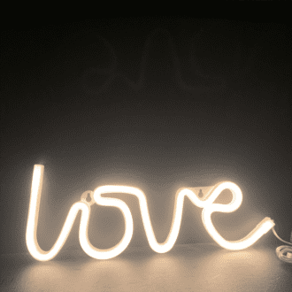 Love, 118 Neon Led Λαμπακια Με Μπαταρια (3Xaa)/Usb, Ww, Ip20, 35.5X2X13Cm