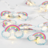 "Plastic Rainbow", 10 Led Λαμπακια Σε Σειρα Με Μπαταριεσ (2Xaa), Ww, Ip20, 135+30Cm, Διαφαν