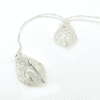 "Metal Leaves" 10 Led Λαμπακ Σειρα Μπαταρ.(3Xaa) & Χρονοδιακ (6Ον/18Off) Θερμο Λευκο Ασημι Μεταλλ