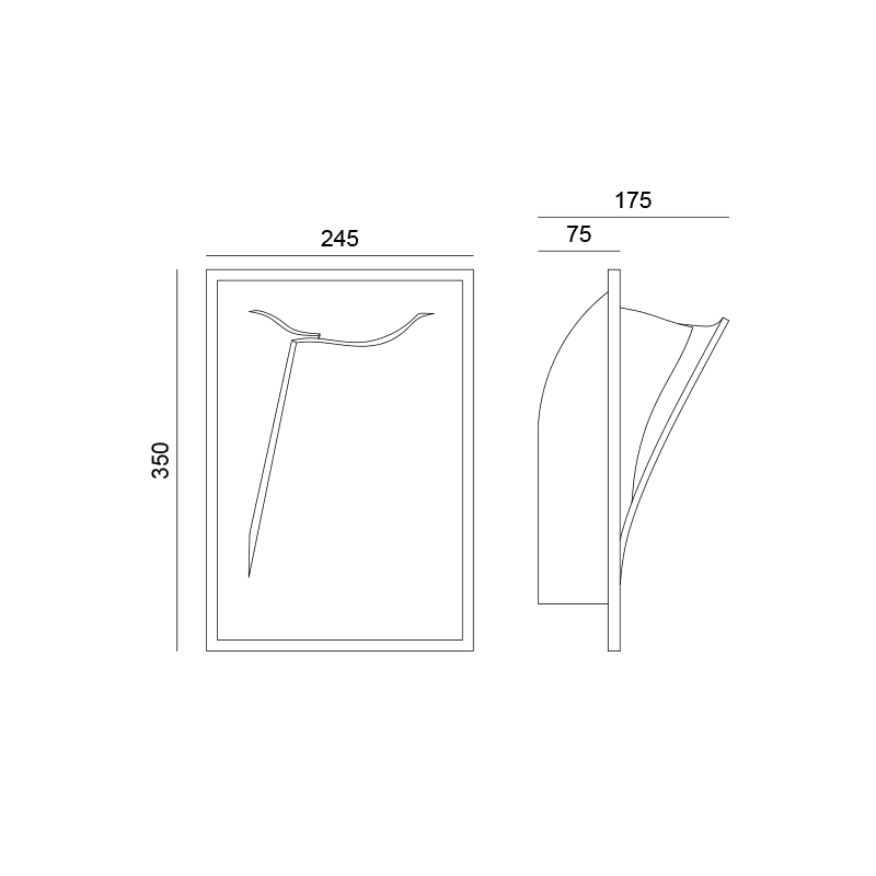Γυψινο Trimless Επιτοιχο Φ/Σ Εμμεσου Φωτισμου Ανοιγμα Αριστερα 350*247*180 1Χe14 Geo - Image 3