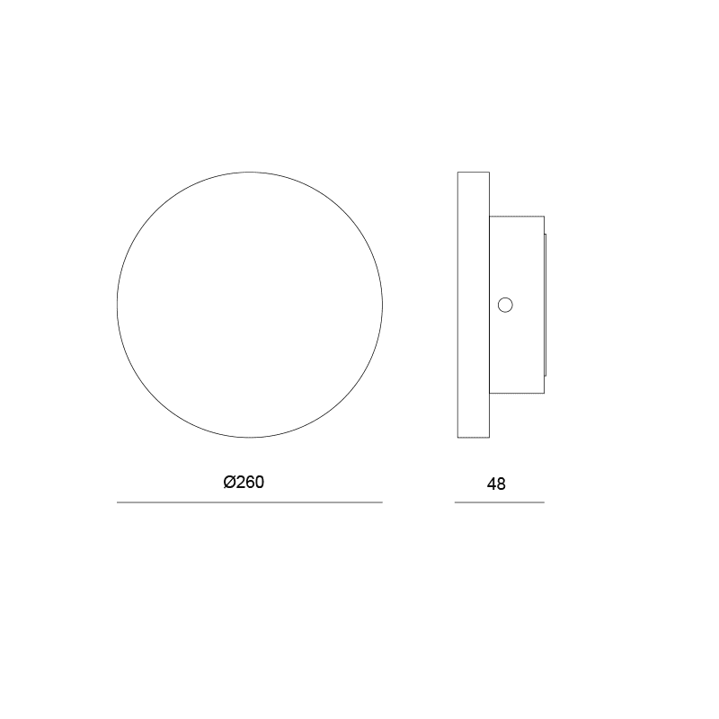 Led Γυψινο Επιτοιχο Φ/Σ Φυσικο 8W 570Lm 3000K Φ260Χ45 Rafa - Image 3