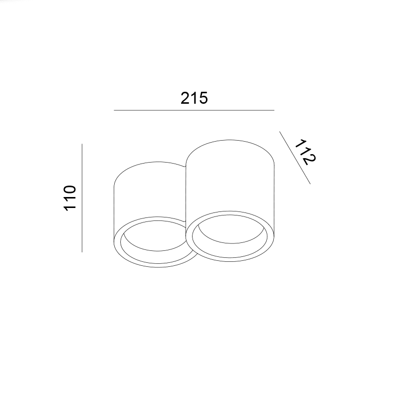 Γυψινο 2 Στρογγυλa Φ/Σ Οροφησ Φυσικο 215*110*110 Geni 2*Gx53 - Image 3