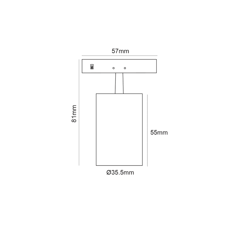 Μινι Μαυρο Μαγνητικο Σποτ 24V Dc 5W 4000K 530Lm 24° Ra90 5Yrs Φ35,5*55(81)Μμ - Image 2