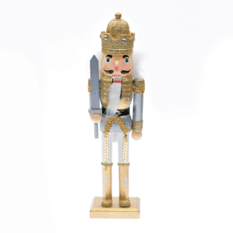 Καρυοθραυστησ Βασιλιασ Λευκοσ+Χρυσοσ Με Σπαθι H60Cm