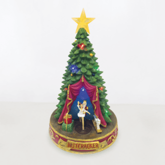 Led Rgby Διακ/Κο Δεντρο Πολυχρωμο+Κινηση Μπαλαρινα+Μουσικη 4.5V(Ανταπ)/ 3Αα(Μπατ)21.2Χ21Χ2Χ34Cm