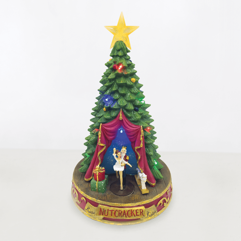 Led Rgby Διακ/Κο Δεντρο Πολυχρωμο+Κινηση Μπαλαρινα+Μουσικη 4.5V(Ανταπ)/ 3Αα(Μπατ)21.2Χ21Χ2Χ34Cm