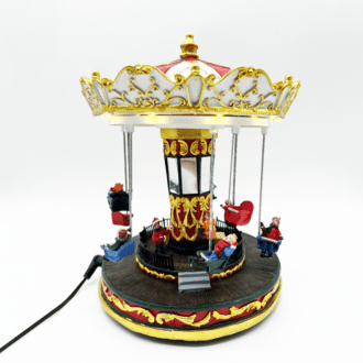 Led Διακ/Κο Χωριο Ww Κινουμενο Καρουσελ+Μουσικη 3Αα Μπατ. 20,5Χ20,5Χ25,5Cm