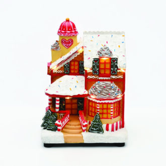 Led Ww Διακ/Κο Σπιτι Ζαχαρωτο Μουσικη Ανταπτ:4,5V(Δεν Συμπ) Μπατ:3Χαα (Δεν Συμπ) 14*11*18,5Cm