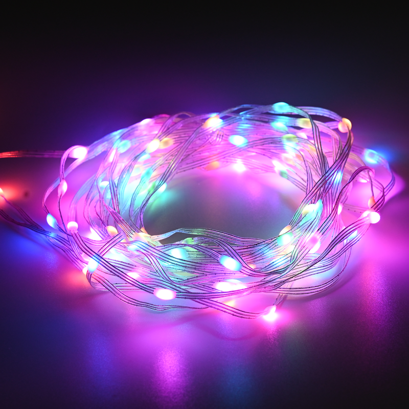 100Rgb Led Smart String Connectable, 10M, Usb, Remote&App, Ip44, 3M Καλωδ Τρφ