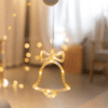 "Window Plastic Bell" 10 Led Λαμπακια  Ww Μπατ. (3Χααα) Ip20 16X20.5Cm