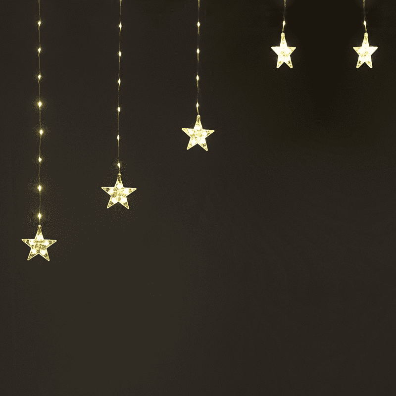 222Ww Led Λαμπ Κουρτ Αστερ Καλ Χαλκου Ανταπτ Επεκτ (Max 3Sets) 3M*1.2M 8 Προγρ Ip20 3M Καλωδ Τρφ