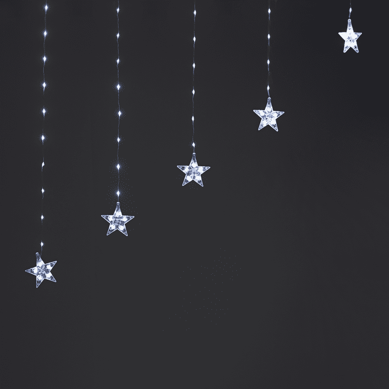 222Cw Led Λαμπ Κουρτ Αστερ Καλ Χαλκου Ανταπτ Επεκτ (Max 3Sets) 3M*1.2M 8 Προγρ Ip20 3M Καλωδ Τρφ