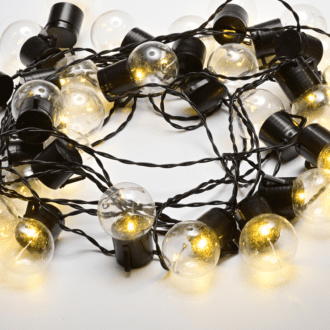25 Led Ball String Light Ø4Cm Ww 3Aa Μπατ. Remote Με 8 Προγραμ. Ip 44 Μηκοσ 7,2M 0,5M Καλωδιο Τροφ.