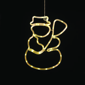 "Plastic Snowman" 44 Led Λαμπακια Ww Μπατ. (3Χαα)/Usb, Ip20, 24.4*0.7*35.7