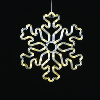 "Plastic Snowflake" 50 Led Λαμπακια Ww Μπατ. (3Χαα)/Usb, Ip20, 30.5*0.7*27.5