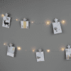 "12 Glitter Star Clips", 25 Led Ww Λ/Κια Ασημι Χαλκοσ Μπ/Ριεσ (3Xaa), Ip20, 240+30Cm, Διαφ. Καλ. Τ