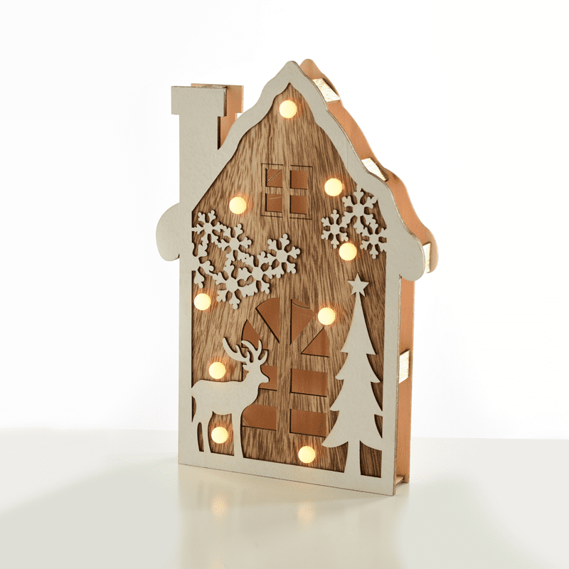 "Plywood House" 9 Led Ww Λ/Κια Μπ/Ριεσ (2Aa) Ip20 19X4X29Cm