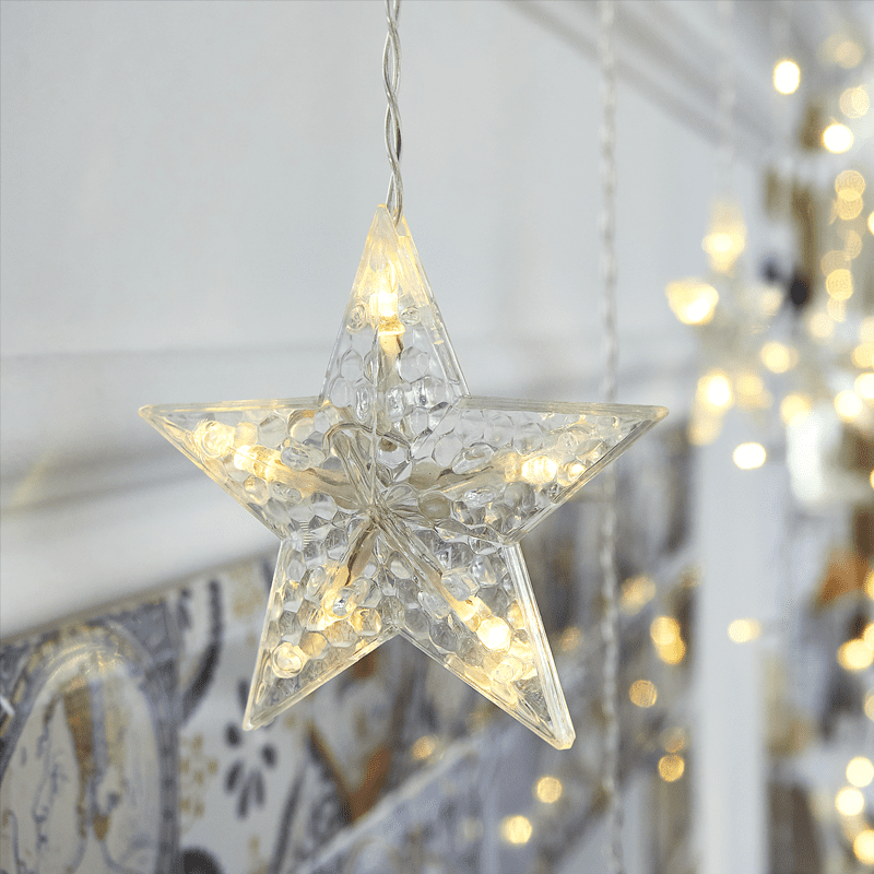 "Star Icicle" 100 Ww Led Λαμπ. Βροχη, 30/50Cm, Ανταπτ(31V)Σταθερα, Επεκτ(Μαχ 3)Ip44, 3M Διαφ. Καλ.