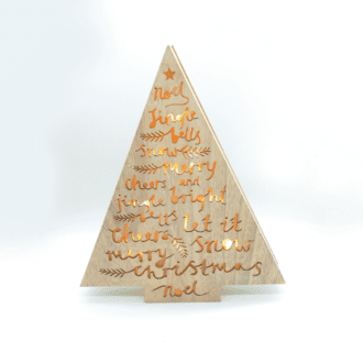 "Wooden Tree" 10 Mini Led Λαμπ. Μπατ. (3Xaa) Ww Ip20 34.5X5X40Cm