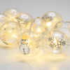 "Plastic Ball Snowman", 10 Led Λαμπακια Σειρα Μπαταρ (3Xaa), Ww, Ip20, 135+30Cm, Διαφ. Καλ. Τροφ.