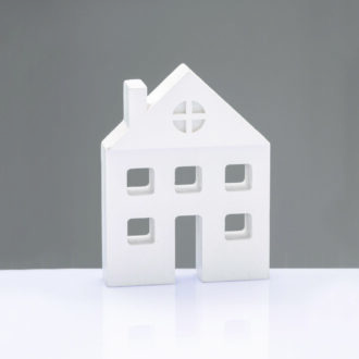 Wooden Decorative White House  Μοτιφ 10,5*2*8Cm