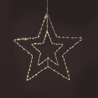 "Silver Star" 113 Μινι Led Λαμ, Ww, Ασημι Καλωδ. Χαλκου,Ανταπτ.(4.5Vdc),Ip44  56Cm & 3M Διαφ. Καλ.