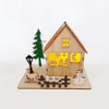 "Wooden Xmas House", 1 Mini Led Λαμπ. Μπατ. (3Xlr44), Ww,Ip20, 16X10X13Cm