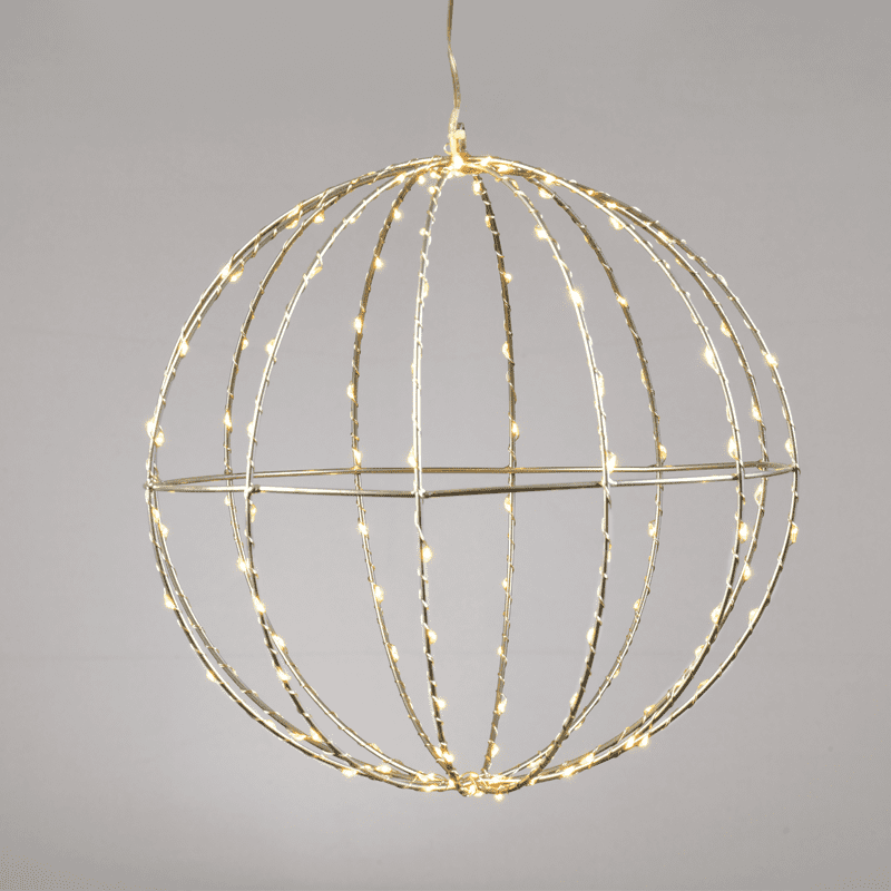 "D20Cm Silver Ball" 96 Μινι Led Λαμ, Ww, Ασημι Καλωδ. Χαλκου,Ανταπτ.(4.5Vdc),Ip44, 3M Διαφ. Καλ.