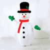 "Inflatable Snowman" 1 Led Λαμπ.ανταπ.(12V), Rgb,  Σταθ. Ip44, Η180Cm, 2M Πρασ. Καλ. Τροφ.