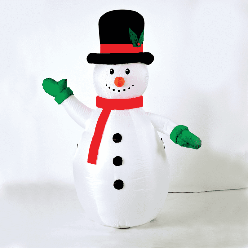 "Inflatable Snowman" 1 Led Λαμπ.ανταπ.(12V), Rgb, Σταθ. Ip44, Η180Cm, 2M Πρασ. Καλ. Τροφ.