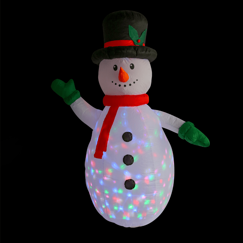 "Inflatable Snowman" 1 Led Λαμπ.ανταπ.(12V), Rgb, Σταθ. Ip44, Η180Cm, 2M Πρασ. Καλ. Τροφ. - Image 2
