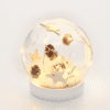 "Glass Snow Ball Stars", 10 Mini Ww Led Λαμπ. Μπατ. (2Xaaa) Ip20 Φ12Cm