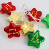 Xmas Plastic Star,10 Led Λαμπ. Σειρα,Μπατ. (2Xaa),Ww,Ip20,15Cm ,150+30Cm Καλ. Τροφ.