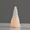 "White Xmas Tree Wax Candle", 1  Led Λαμπ. Μπατ. (3Xaaa), Ww,Ip20, Φ13.5X23.5Cm