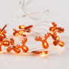 "Reindeer" 15 Mini Led Λαμπακ. Σειρα, Ww, Ασημι Καλωδ. Χαλκου, Mπατ. (2Αα),Ip20, 140+30Cm Διαφ Καλ